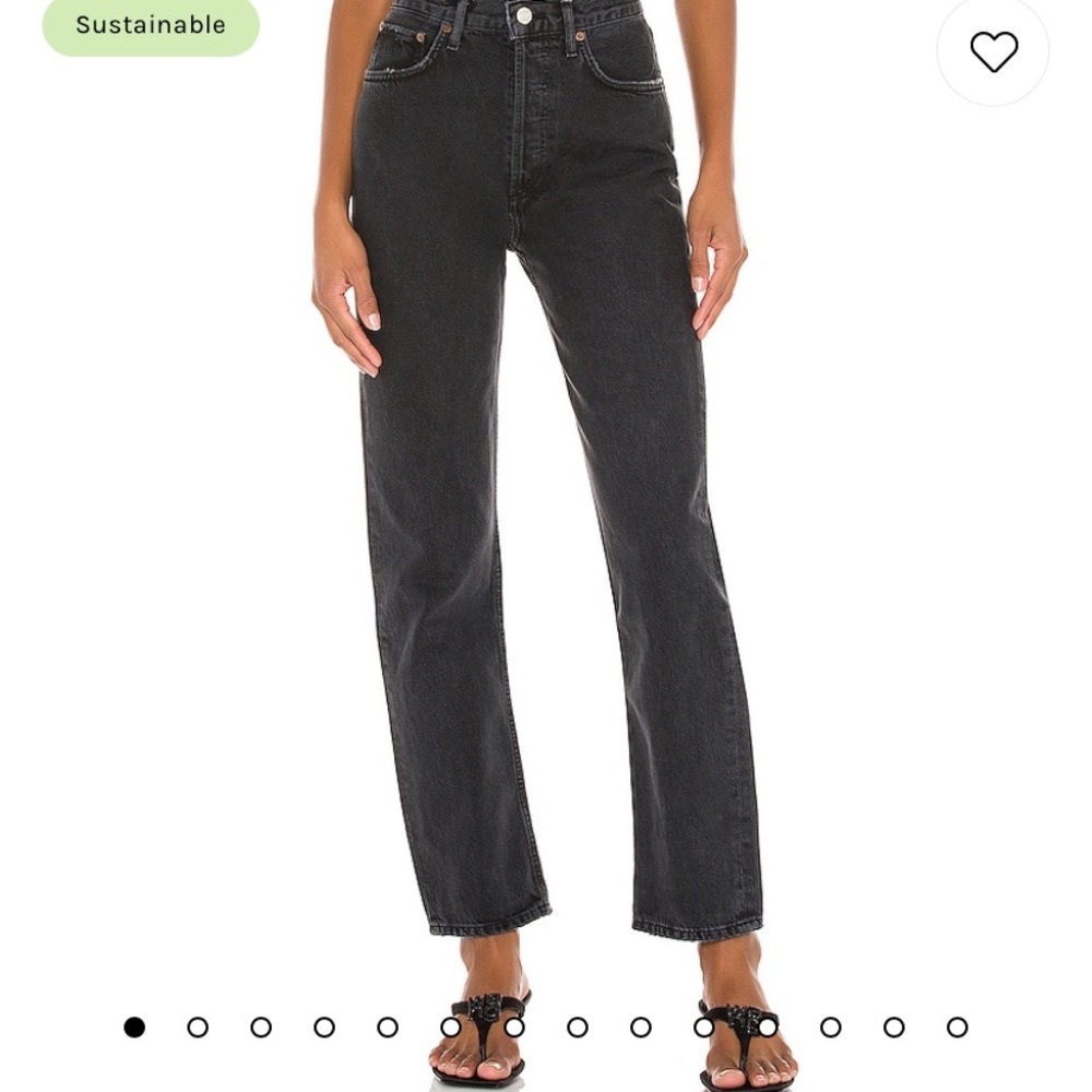 Agolde Black Tea 90s Pinch Waist Denim